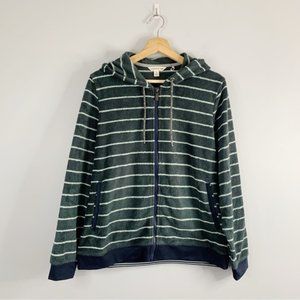 Toad & Co Cashmoore Jacket Fleece Stripe Green Hoodie